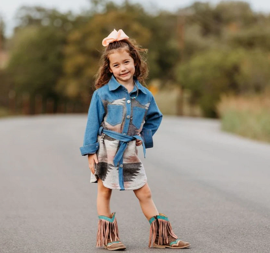 Shea Baby Aztec Denim Dress