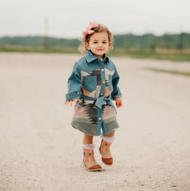 Shea Baby Aztec Denim Dress