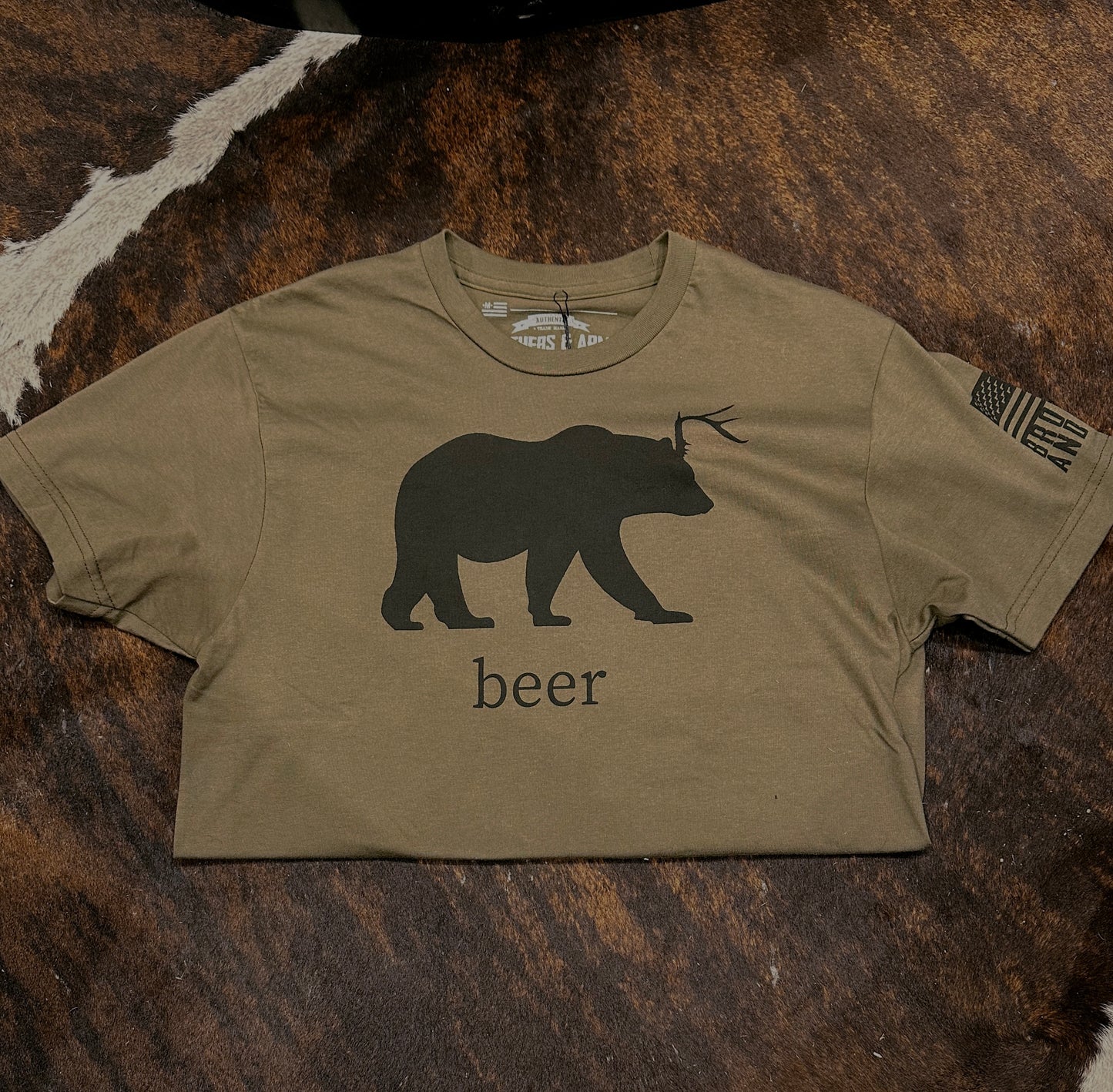 Brothers & Arms Beer Military Green Tee