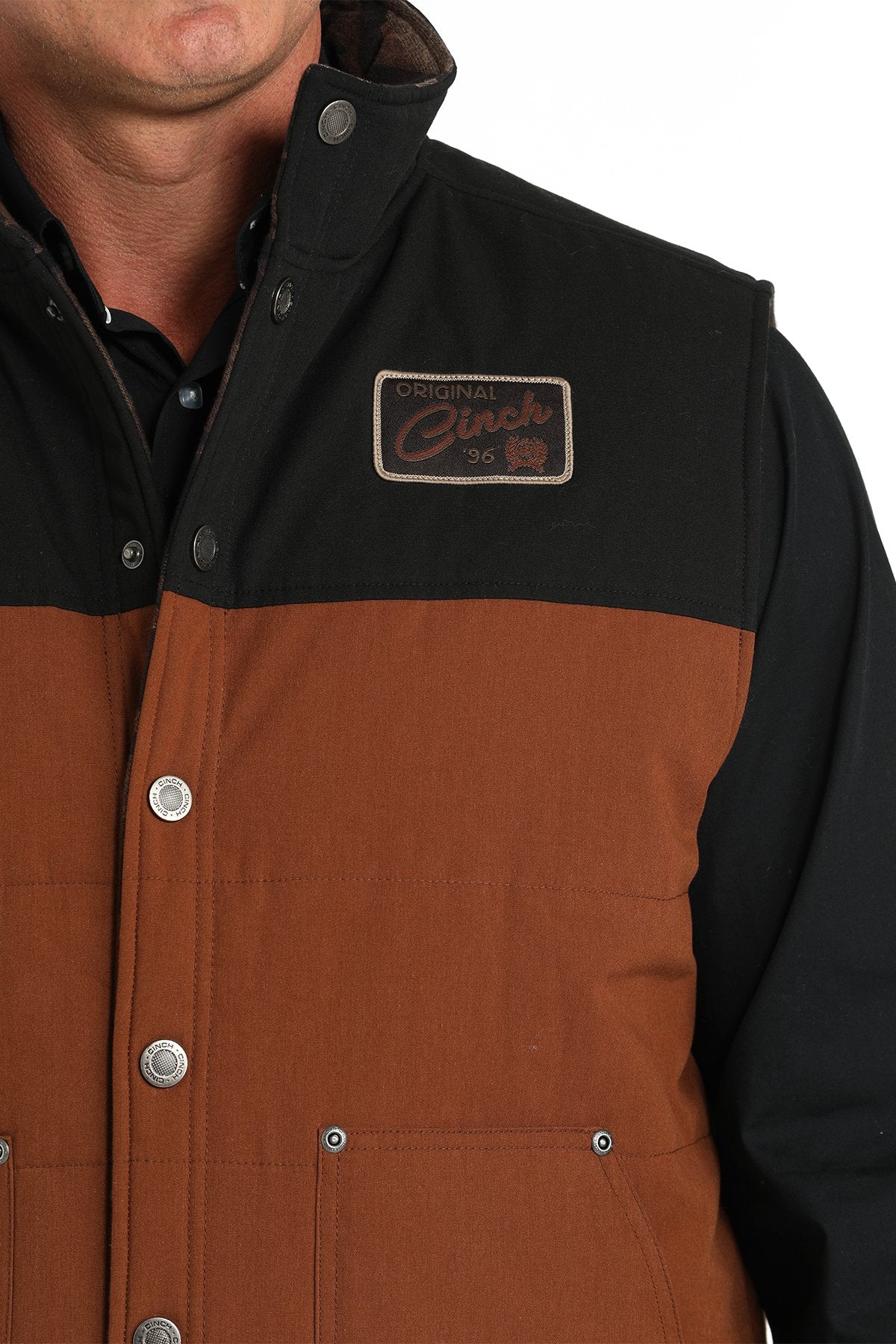 Cinch Mens Reversible Vest - Brown