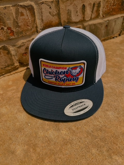 Cactus Alley Hat "Chicken Choking" Navy/White Mesh Trucker