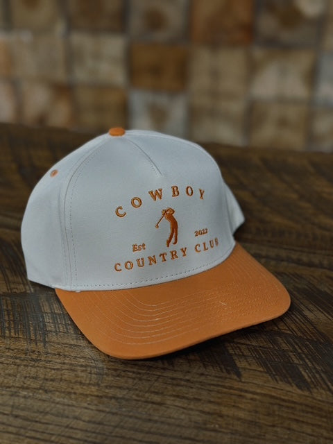 Cowboy Country Club Two Tone Golfer Hat Orange