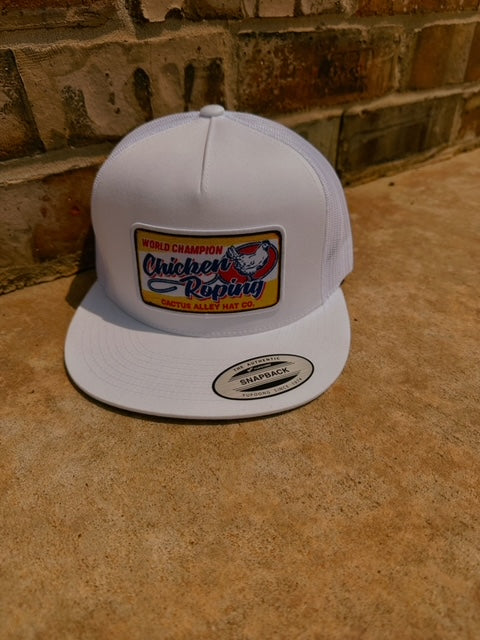 Cactus Alley Hat "Chicken Choking" White Snapback