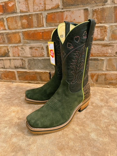 Horse Power High Noon Green Military Suede