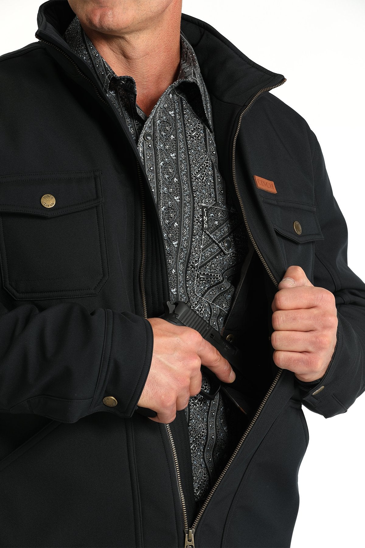 Cinch  MENS CC BONDED JACKET BLK